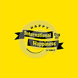 International Day of Happiness Vector Template Design Illustration