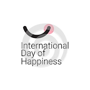 International Day of Happiness Vector Template Design Illustration