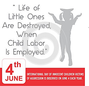 International Day of Innocent Children 4th june