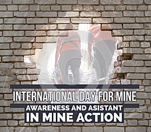 International Day For Mine Awareness And Assistant In Mine Action mine workers pulling out something from mine
