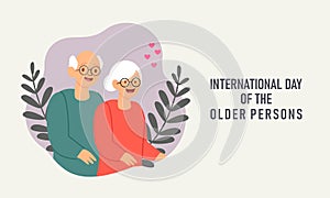 International day of older persons, Elderly background illustration