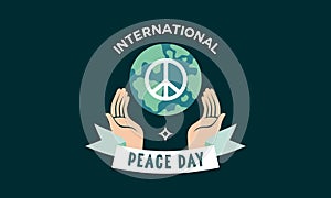International day of peace concept flat design