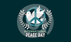 International day of peace concept flat design