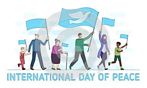 International Day of Peace flat vector illustration