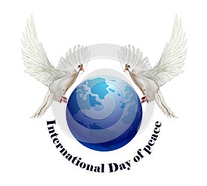 International Day of peace ,Pigeon vector illustration