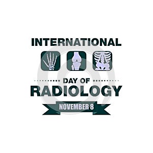 International day of radiology design vector.