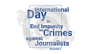 International Day to End Impunity for Crimes against Journalists holiday card