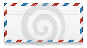 International envelope template. Blank mail postal package