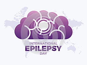International Epilepsy Day poster vector illustration