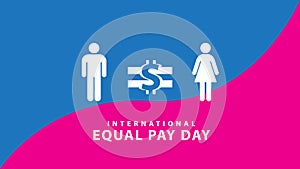 International Equal Pay Day. Vector Illustration