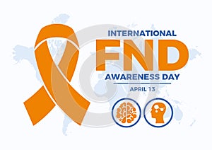International FND Awareness Day poster vector illustration