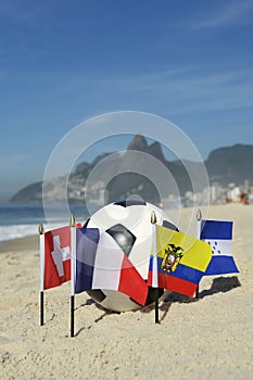 International Football Country Flags Soccer Ball Rio de Janeiro Brazil