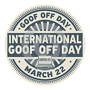 International Goof Off Day stamp