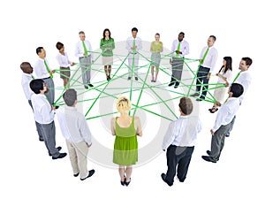 International Green Business Meeting Relationship Concept photo