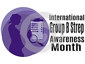 International Group B Strep Awareness Month, idea for a poster, banner, flyer or postcard on a medical theme