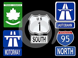 International Highway signs