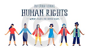 International Human Rights card of diverse women