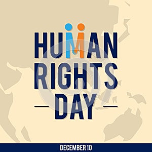 International Human Rights day illustration for global equality and peace