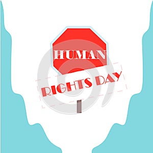 International Human Rights Day poster grunge texture, vector Illustration.Suitable for greeting card, poster and banner. Vector il