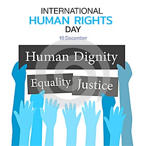 International Human Rights Day - Vector Illustration