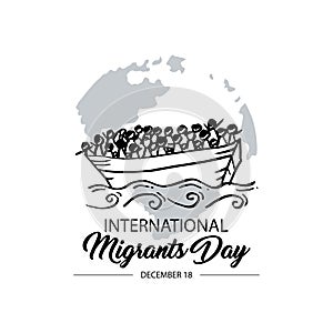 International immigration concept background. December 18