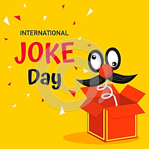 International Joke day vector background or graphic banner photo