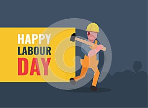 International Labour Day Flat Vector Background