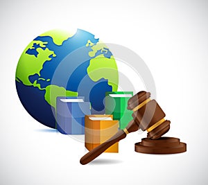 International law. legal concept illustration