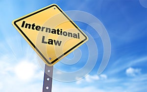 International law sign