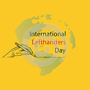 International lefthanders Day. August 13