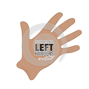 International lefthanders Day. August 13. Happy Left Handers Day