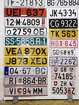 International license plates