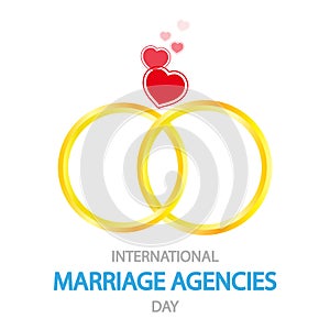 International marriage agencies day wedding engagement rings and heart