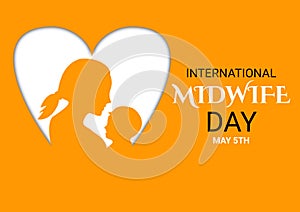 International Midwife Day, greeting card or banner