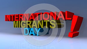 International migrants day on blue