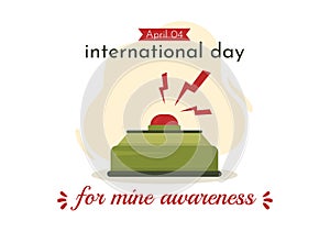 International Mine Awareness Day on April 04 Illustration with Do Not Step on Landmines for Web Banner in Flat Cartoon Hand Drawn