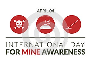 International Mine Awareness Day on April 04 Illustration with Do Not Step on Landmines for Web Banner in Flat Cartoon Hand Drawn