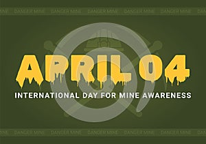 International Mine Awareness Day on April 04 Illustration with Do Not Step on Landmines for Web Banner in Flat Cartoon Hand Drawn