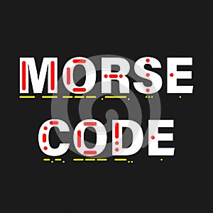 International morse code table. alphabet numeric symbol