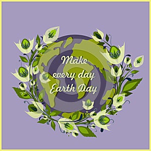 International Mother Earth Day conceptual vector illustration