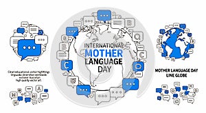 International Mother Language Day Infographic Design Elements
