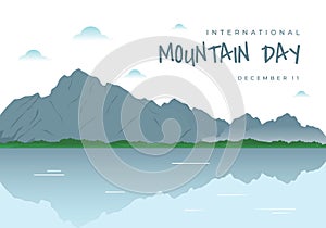 International mountain day background celebrated on december 11