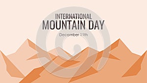 international mountain day banner template vector