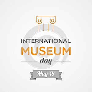 International Museum Day. May 18. Vector illustration, flat design