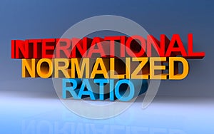 international normalized ratio on blue