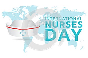 International nurse day:  generated image nurse cap and typography