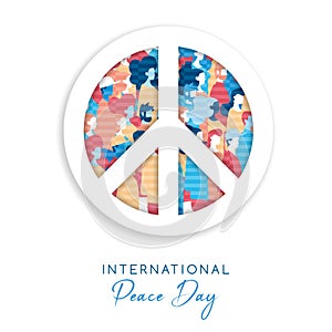 International Peace Day card for people freedom