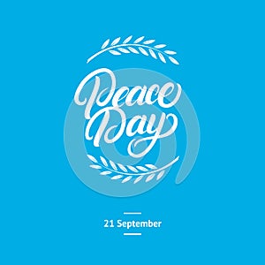 International Peace Day card, poster.