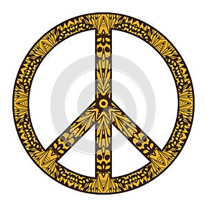 International peace symbol on white. Peace concept.