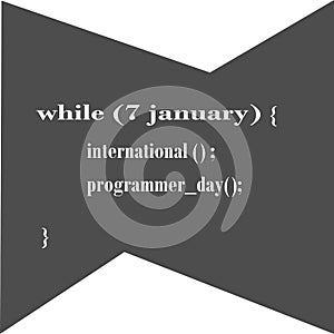 International Programmers` Day illustration. Day of the Programmer Communities. Programming icons. Software symbol collection. Int